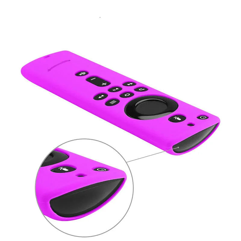 Silicone protective case for Stick 4K remote in black, blue, red, luminous blue, luminous green, and purple colour options