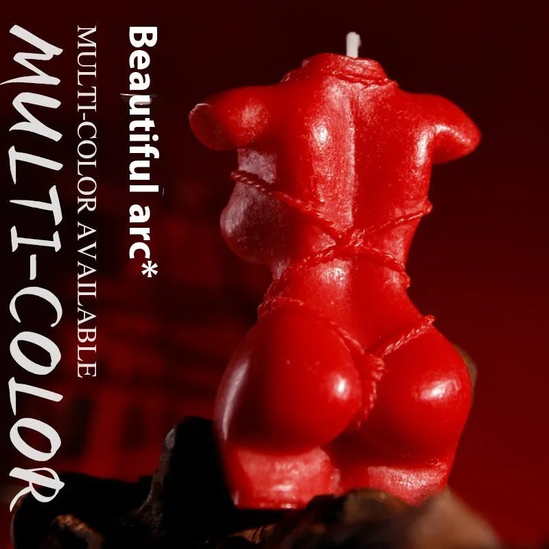 Bikini-shaped soy wax low temperature candle in rose red, spring pink, or lilac purple colour