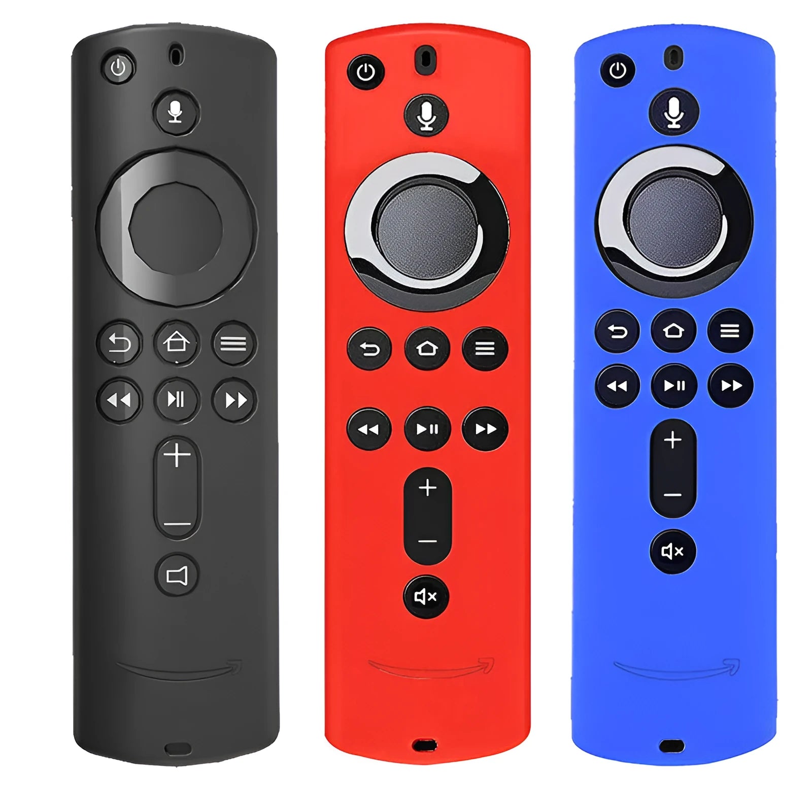 Silicone protective case for Stick 4K remote in black, blue, red, luminous blue, luminous green, and purple colour options