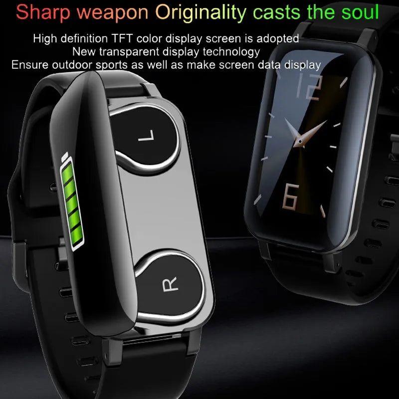 Call Bracelet smart wristband showing heart rate monitoring and wireless call functionality