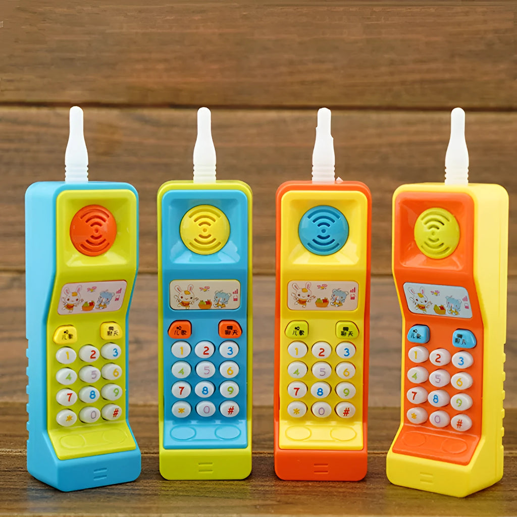 Children's educational toy with sound, light, and music features showing cartoon animal theme for 3-year-olds