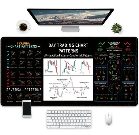 Game-themed printed rubber mouse pad with non-slip base on a desk.