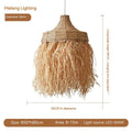 Southeast Asian style woven chandelier with wild vetch and willow, 50cm diameter.
