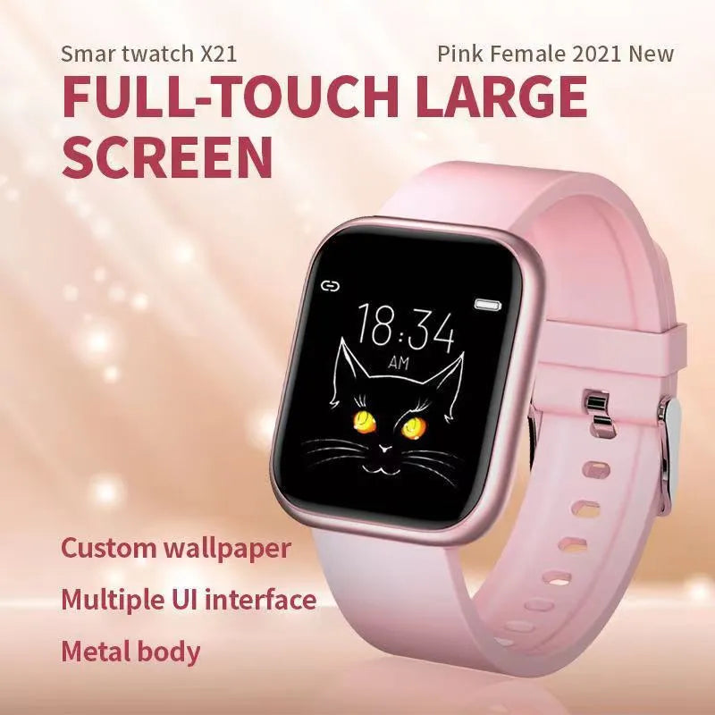 Smart watch with heart rate blood pressure blood oxygen sleep monitoring on 1.3-inch IPS screen