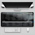 Oversized non-slip shortcut key mouse pad with cloth surface and rubber base in multiple sizes