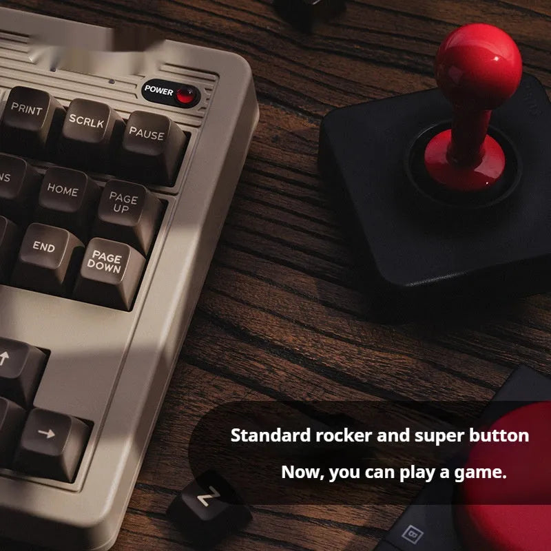 Retro87 C64 wireless Bluetooth mechanical gaming keyboard with Commodore 64 style keycaps