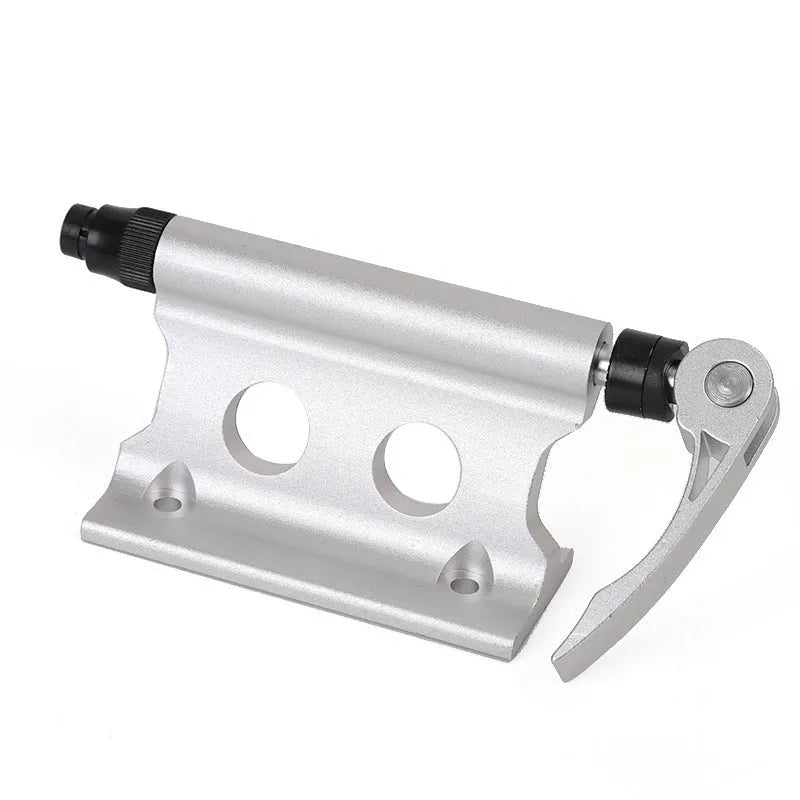 Silver metal quick release fixing clip for bicycle front fork