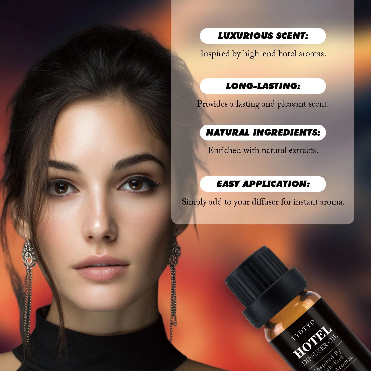 10ml bottle of natural plant fragrance essential oil for diffusers and blending