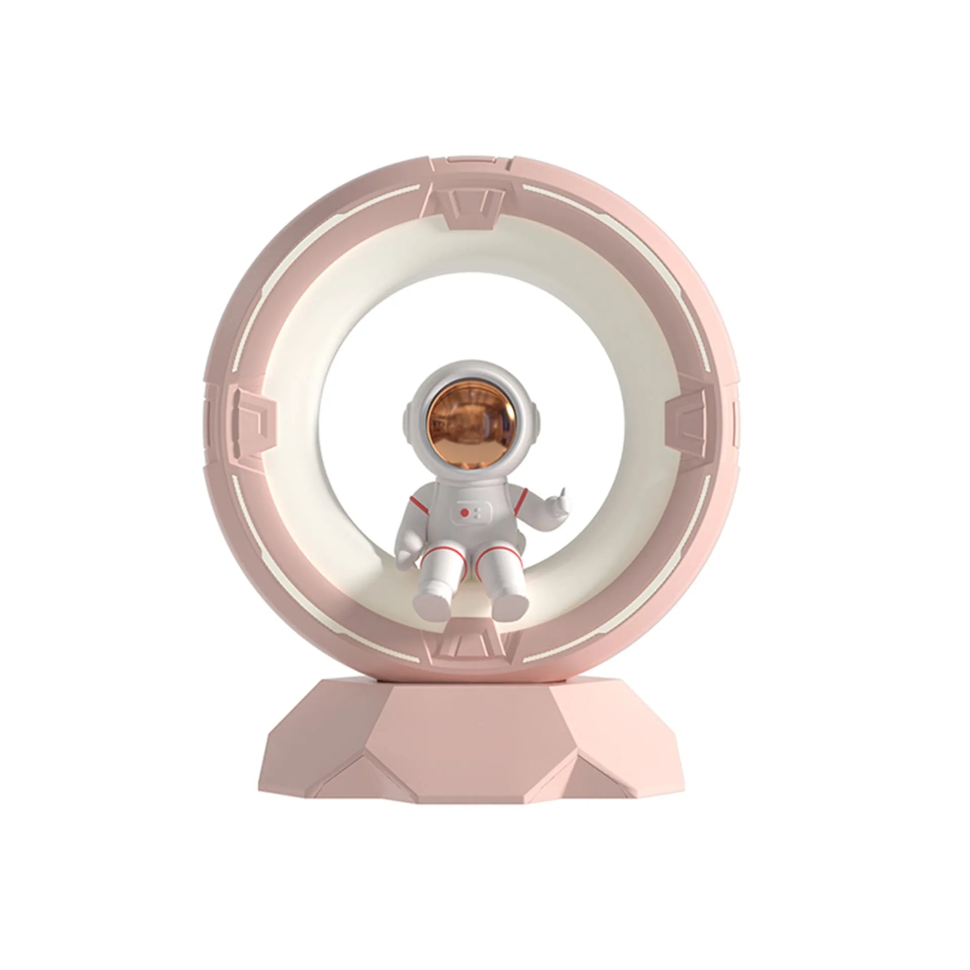 Creative Astronaut LED Small Night Lamp in white, cartoon style, 4.4W, USB Type-C powered, size 12.8x10.2x15cm
