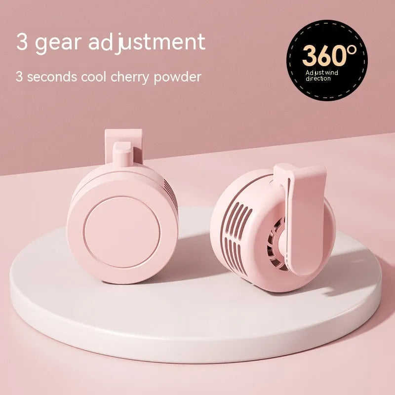 Wrist hanging fan with LED light and USB charging port in multiple colour options