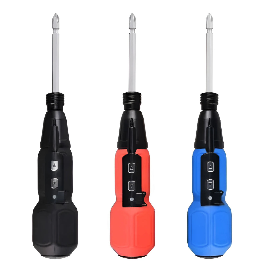 Black and blue alloy steel straight handle 36V electric screwdriver
