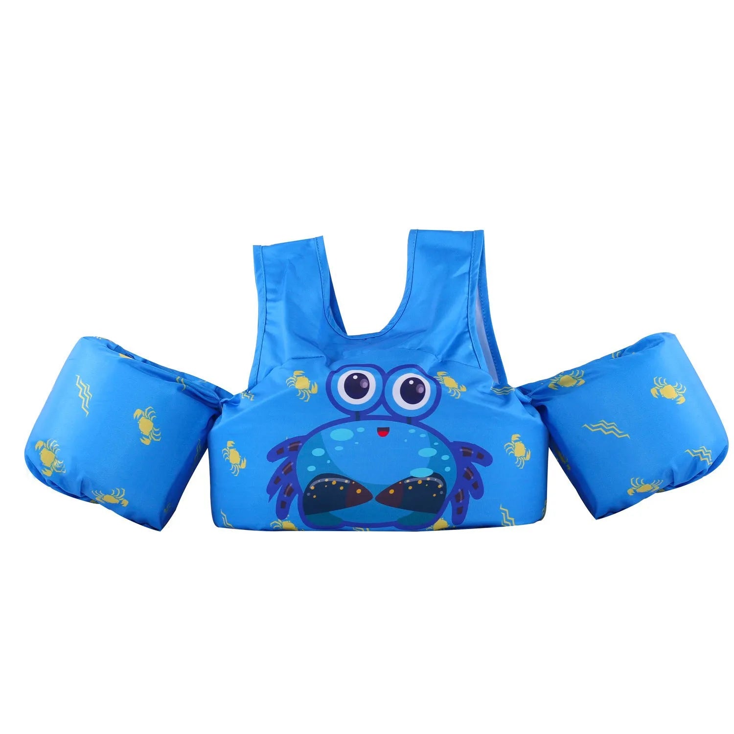 Cartoon-themed children's inflatable armband swimming ring in multiple colour patterns including blue crab and watermelon pineapple designs