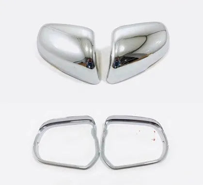 Rearview mirror protection covers with tremella patterned stickers in silver and black options