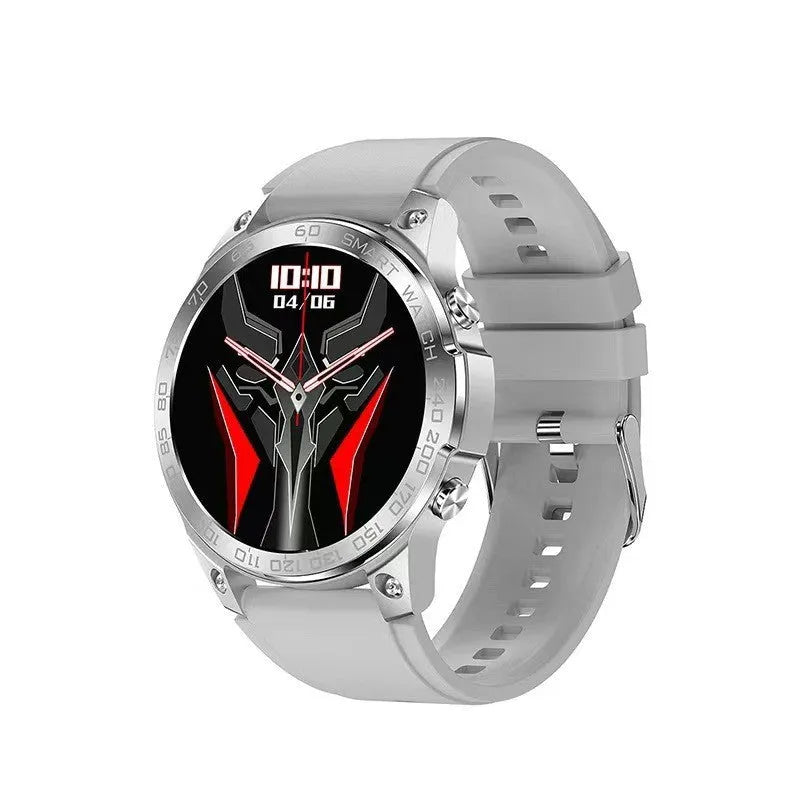 Bluetooth sports watch with AMOLED screen showing health metrics on silicone strap