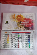 Boxed Marley gouache paint set with 12ml tubes available in 12, 18, or 24 colour configurations