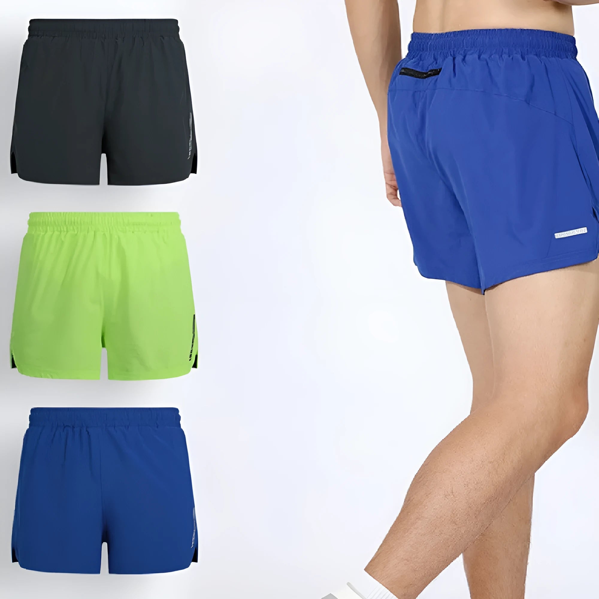 Casual men's quick-drying marathon running shorts in straight style with moisture-absorbing polyester fabric
