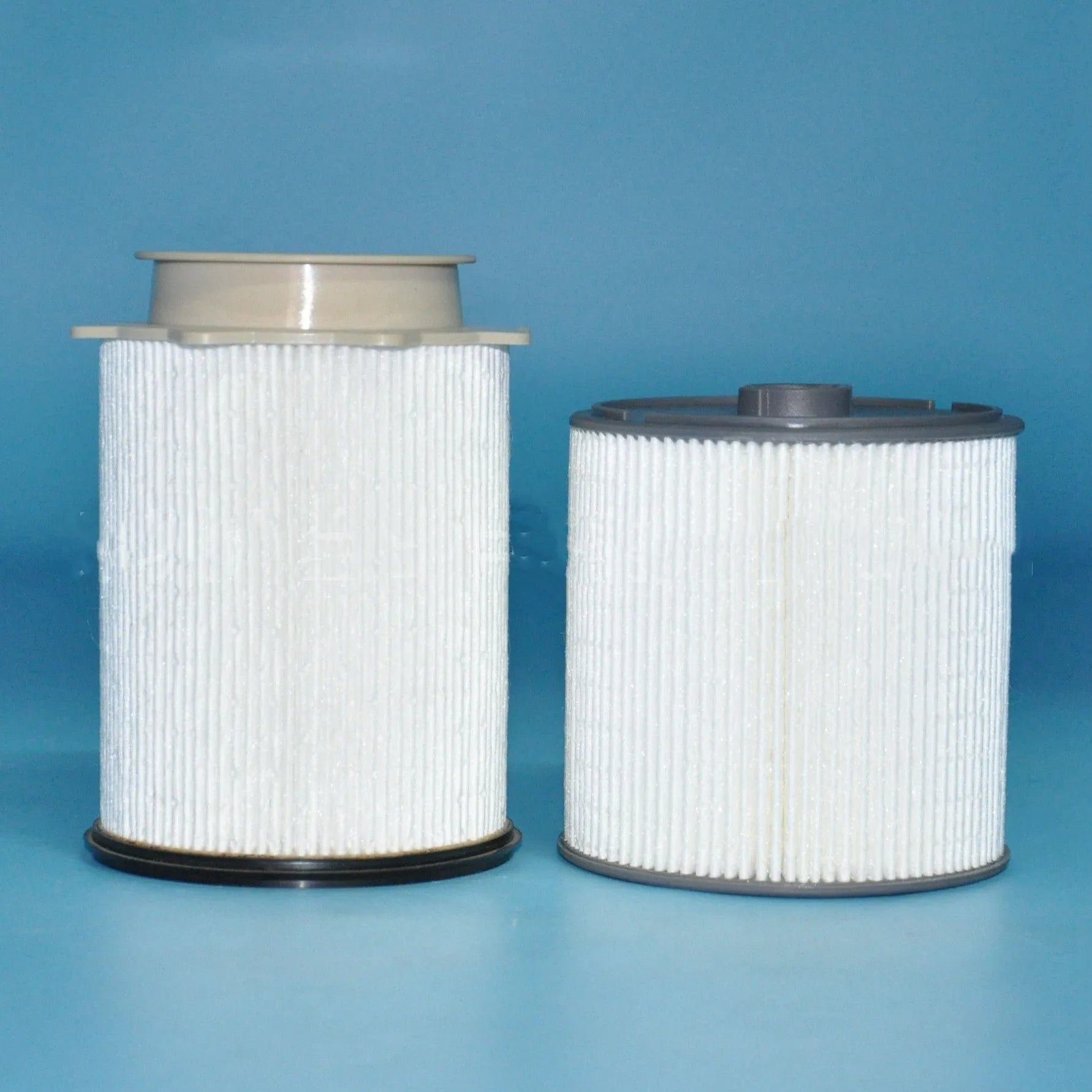 RAM 1500-5500 diesel truck fuel filter kit with white housing and chemical fibre filter element