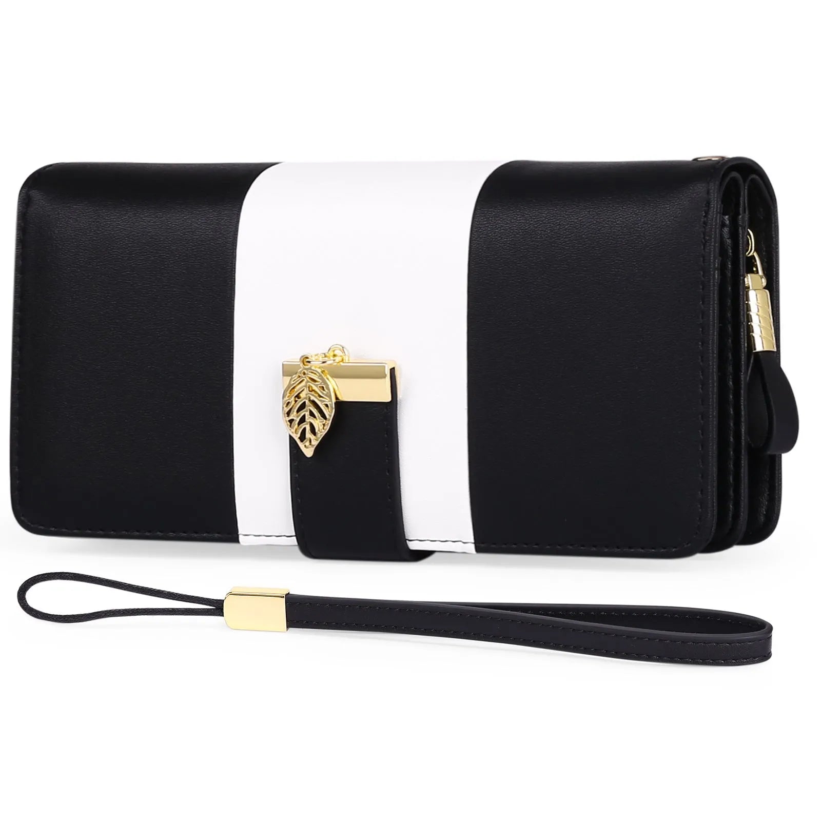 Anti-theft clutch bag in PU leather with lock, compact 19.5cm design in multiple colours