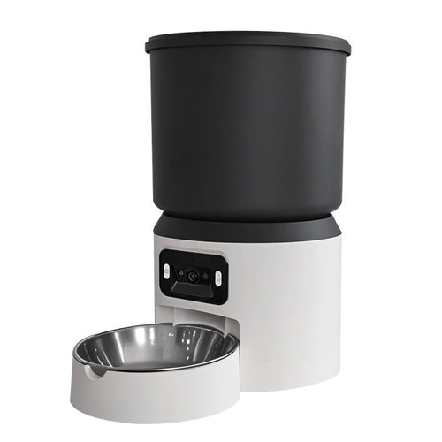 4L smart pet feeder with WiFi connectivity and stainless steel bowl for automatic feeding