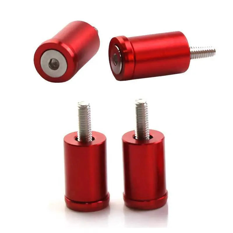 Aluminium machine cover height spacer kit in red, blue, and black with screws, nuts, and washers.