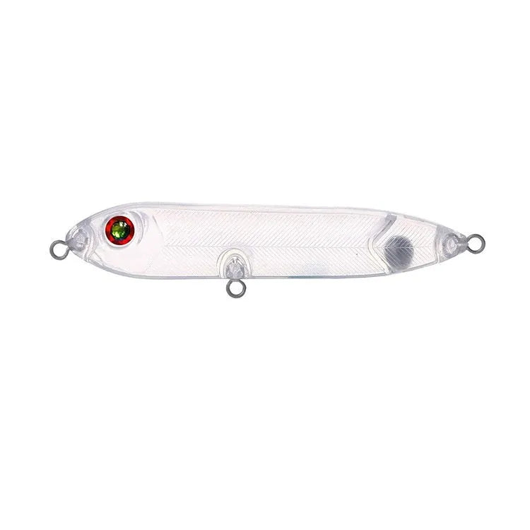 Transparent 9.5cm long blank hard plastic fishing lure body for DIY bait making