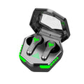 Black N35 wireless in-ear gaming Bluetooth headset with earplugs.