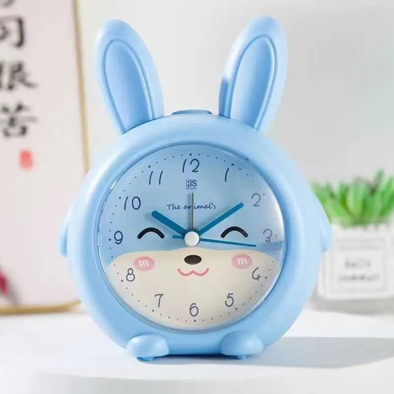 Cartoon children's singing alarm clock with ABS plastic shell and night light function