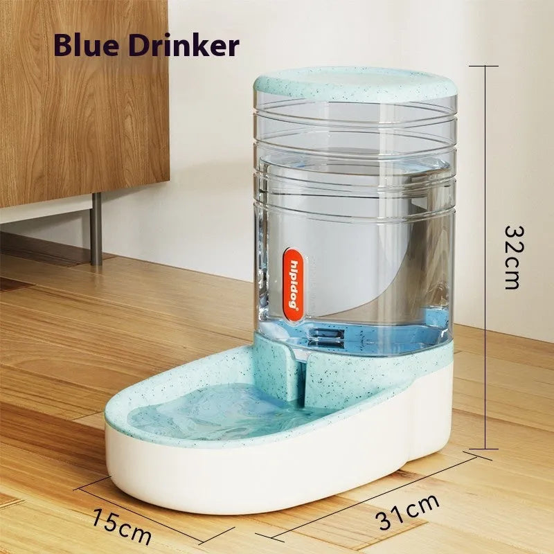 Automatic 3.8 litre pet water fountain for cats and dogs in blue, green, grey, or pink colour.