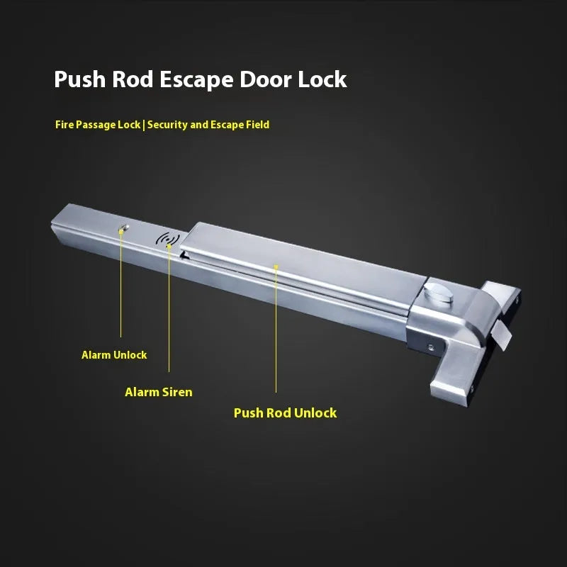 Stainless steel push lock with external handle for 65cm fireproof doors