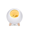 Creative cute cat house atmosphere table lamp in pink ABS shade, compact 130mm size, with USB cable