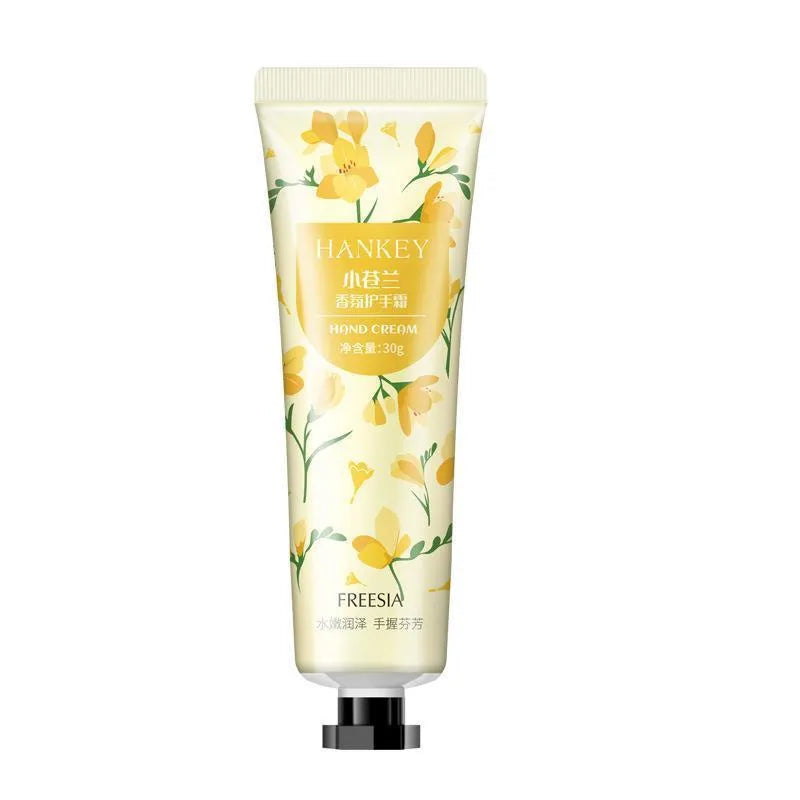 30g tube of fruit-scented hand cream for moisturising dry hands