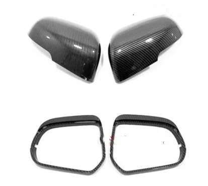 Rearview mirror protection covers with tremella patterned stickers in silver and black options