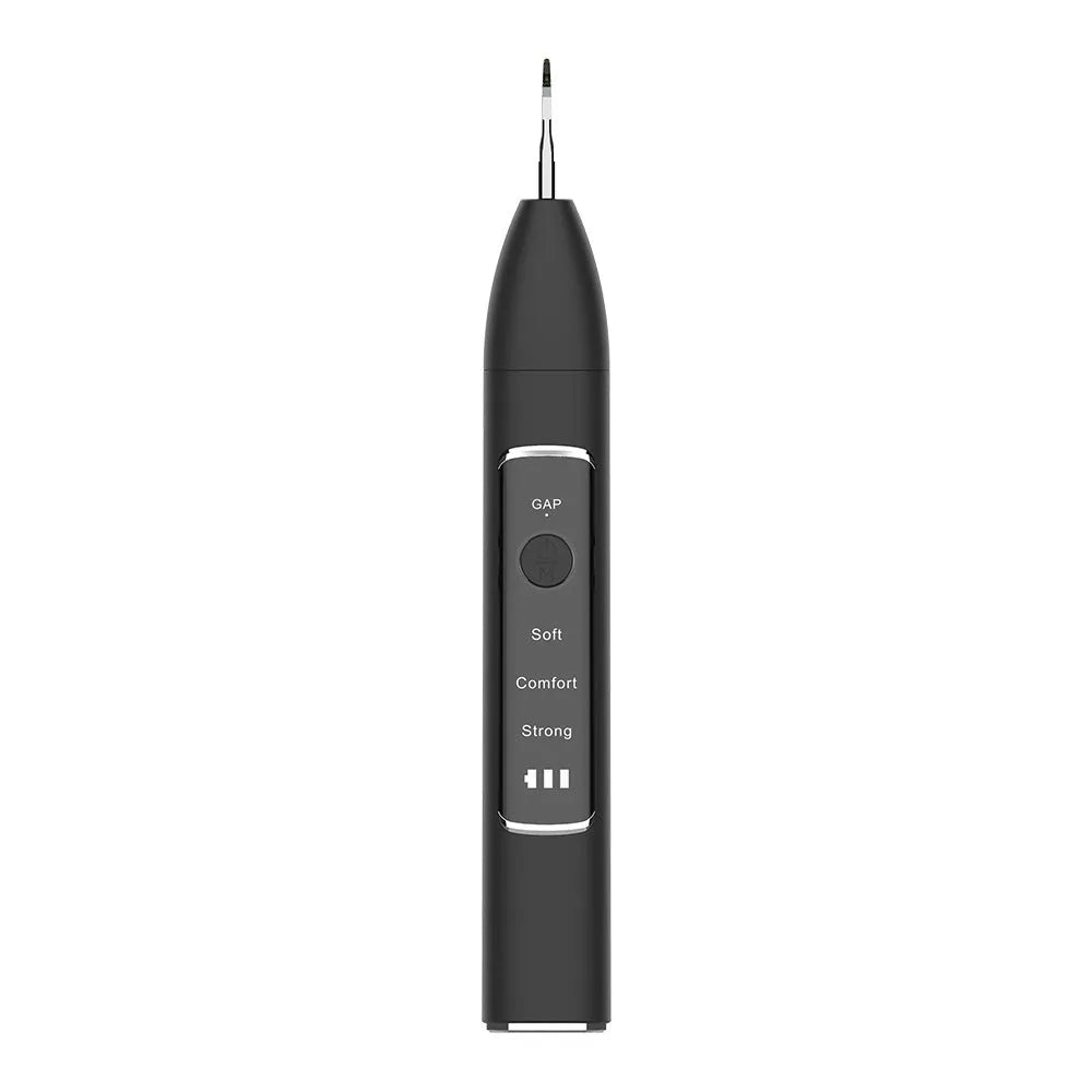 Visual ultrasonic dental cleaner with 30KHz frequency tracking and 300000-pixel camera in black