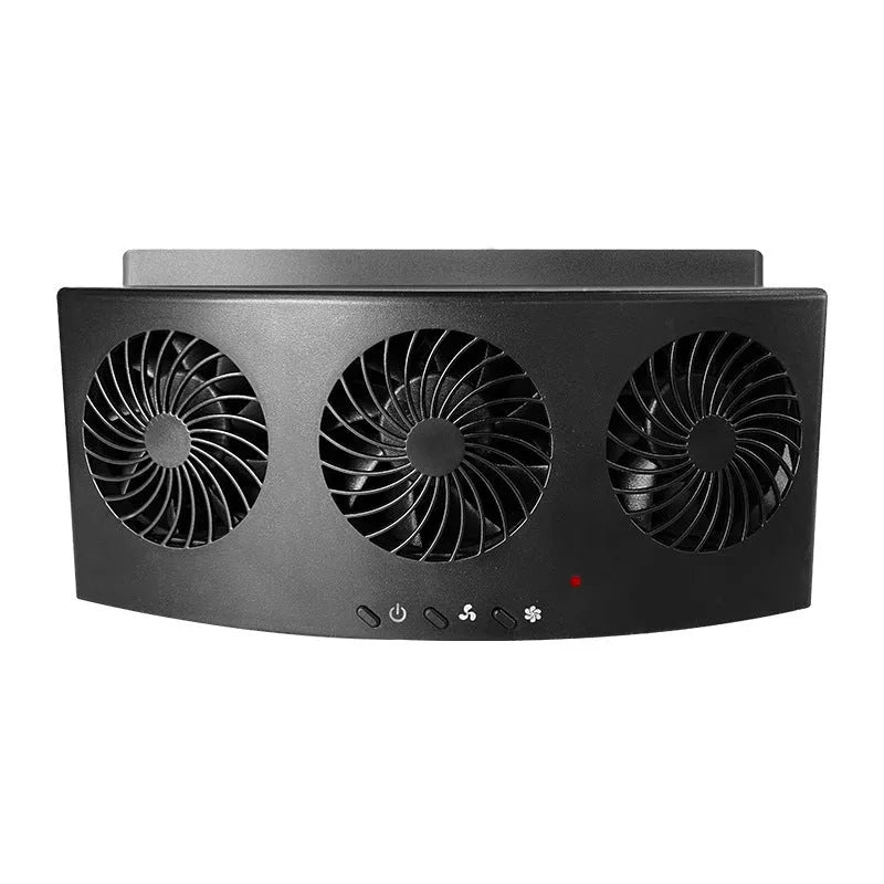 USB car ventilation fan in black or white colours with ABS plastic construction