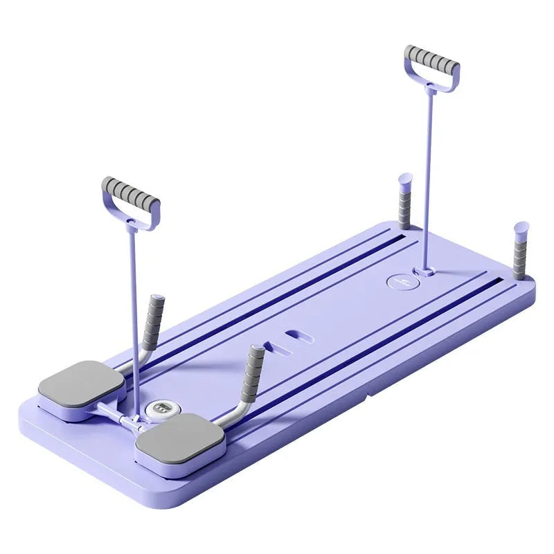 Purple automatic rebound abdominal wheel fitness board for home workouts.