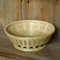 Handmade natural bamboo storage basket in three sizes for household organisation