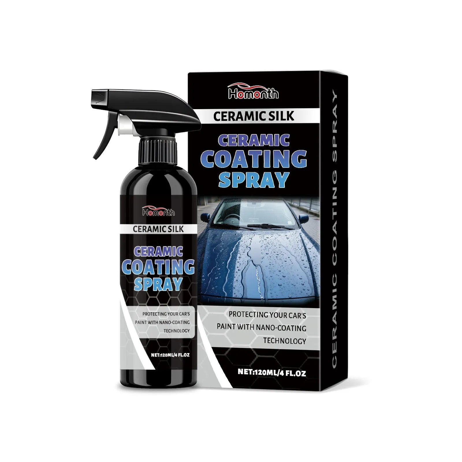 120ml bottle of ceramic coating spray protective agent for vehicle paintwork.