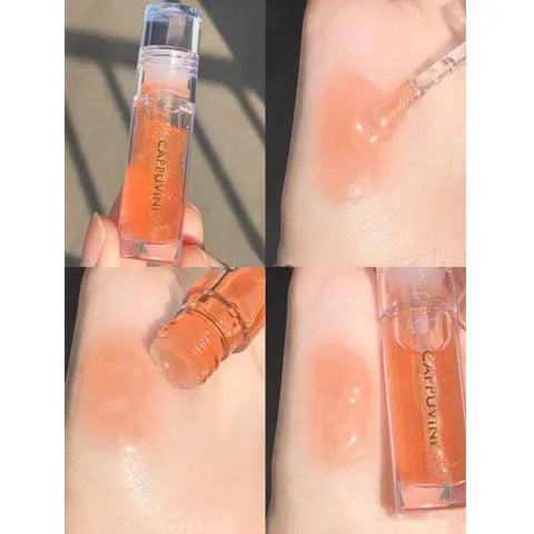 Water light lip gloss transparent moisturising lip balm five colour options including Crossing The Cloud and Dream Starry Sky