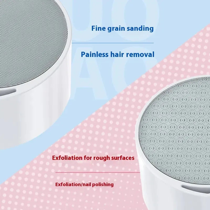 2-in-1 nano glass epilator and foot grinder device for whole body hair removal