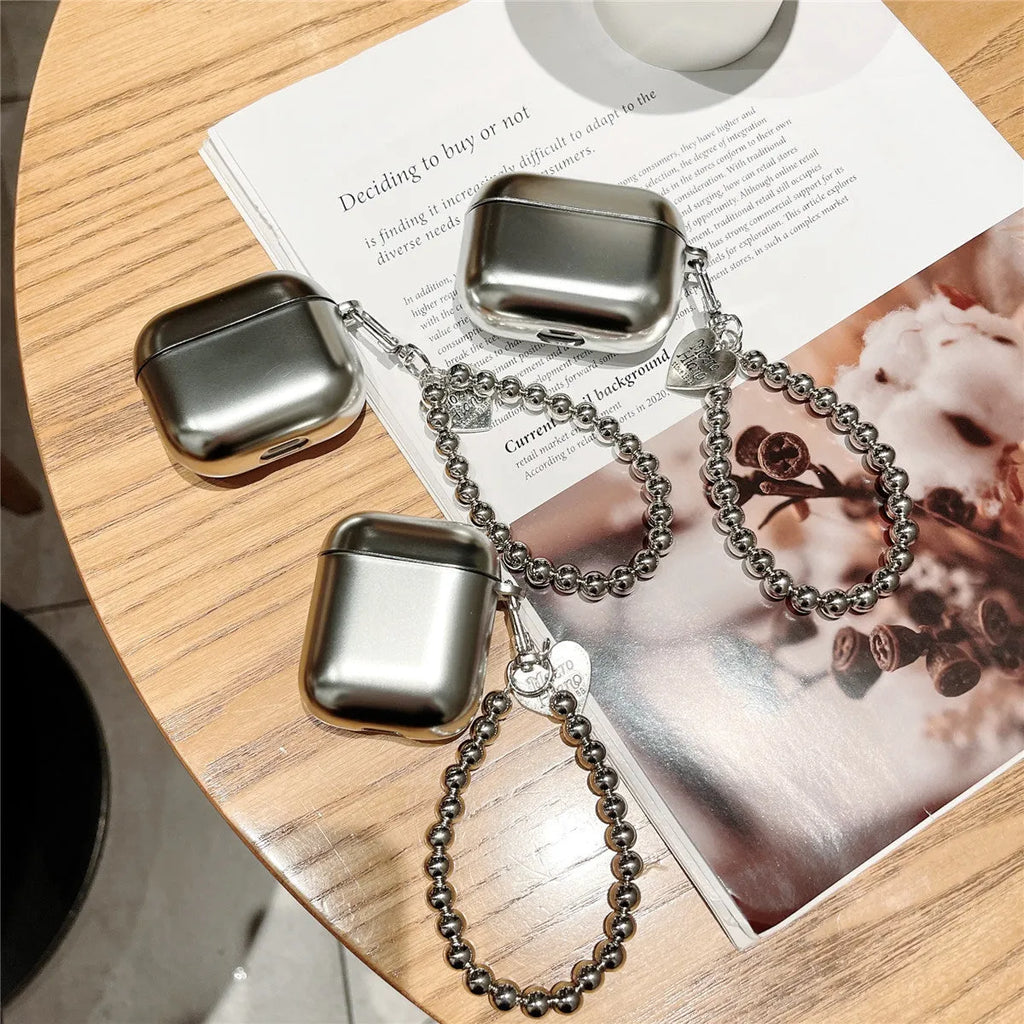 Matte plating colour TPU protective case for Apple AirPods Bluetooth headset.