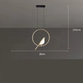 Modern minimalist magpie bird chandelier light fixture with zinc alloy and acrylic construction
