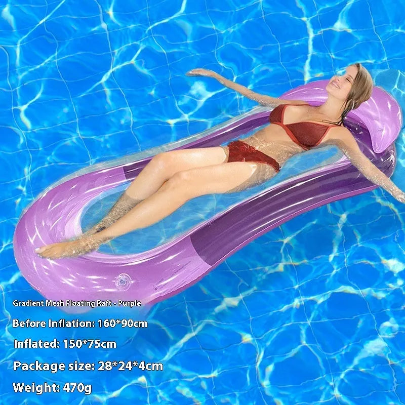 PVC inflatable floating row pool float in a choice of colours and designs including watermelon and flamingo.
