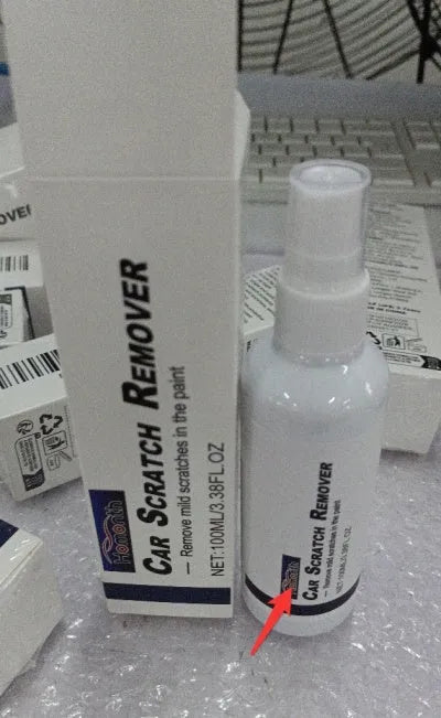 Car scratch repair spray canister with application nozzle for paint surface scratch removal
