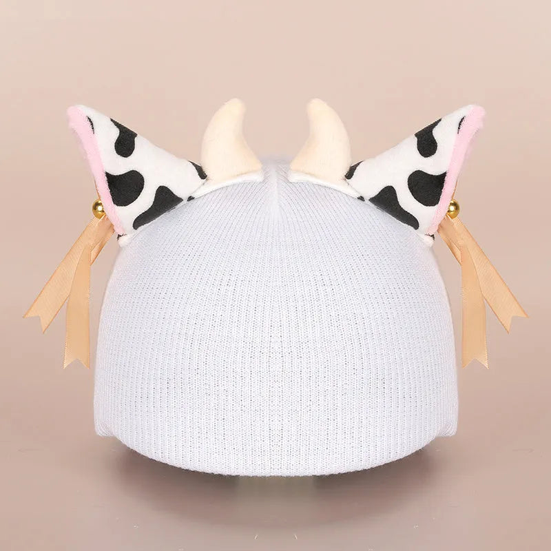 Plush fabric cartoon design helmet cover for motorcycle helmet decoration in medium size