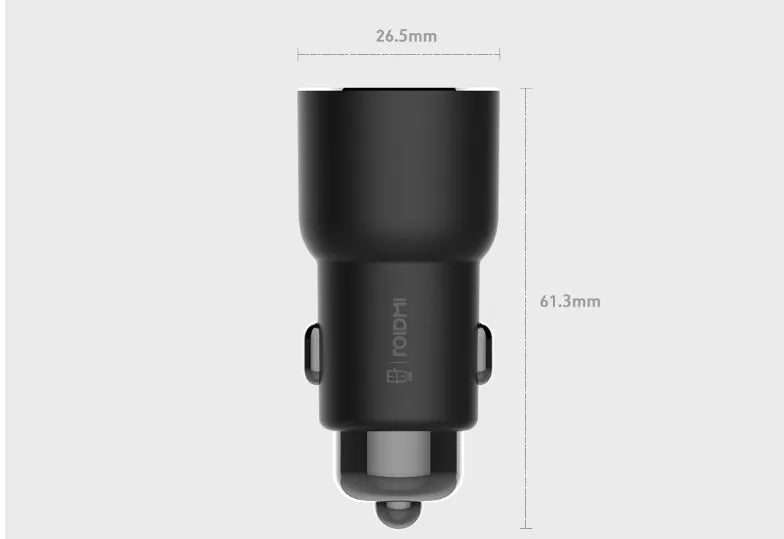 Black Ruimi 3S Bluetooth car charger for phone charging and music playback