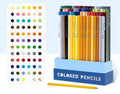 Boxed set of 72 coloured pencils for art students with basswood barrels and soft cores