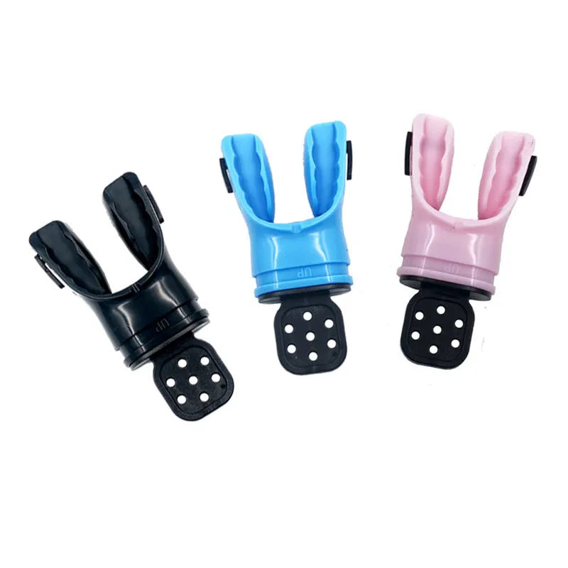 Plastic free edible silicone diving mouthpiece in multiple colour options showing 110mm length
