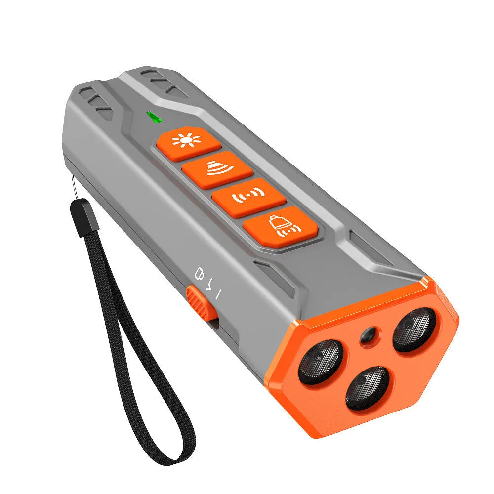 Creative Home Lighting three-head ultrasonic dog trainer in grey orange and black orange colour options