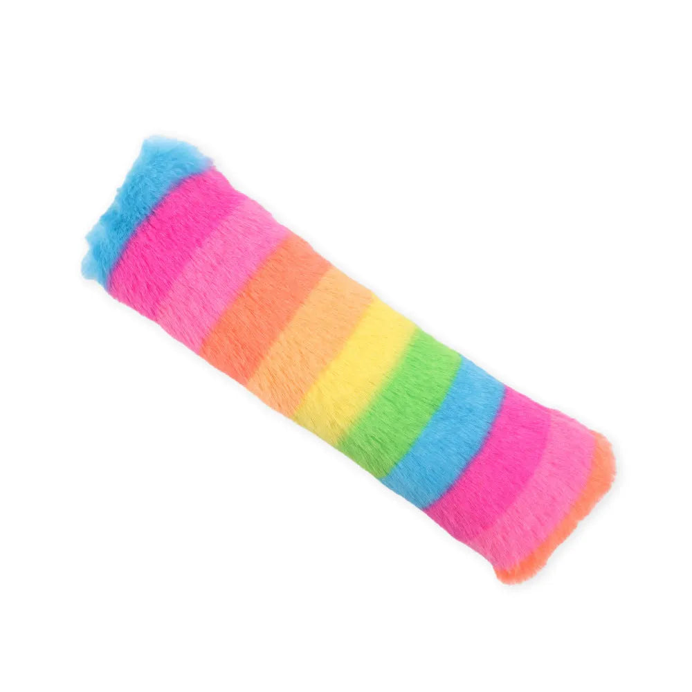 Soft plush interactive cat toy pillow in assorted colours with crinkle sound and catnip filling.