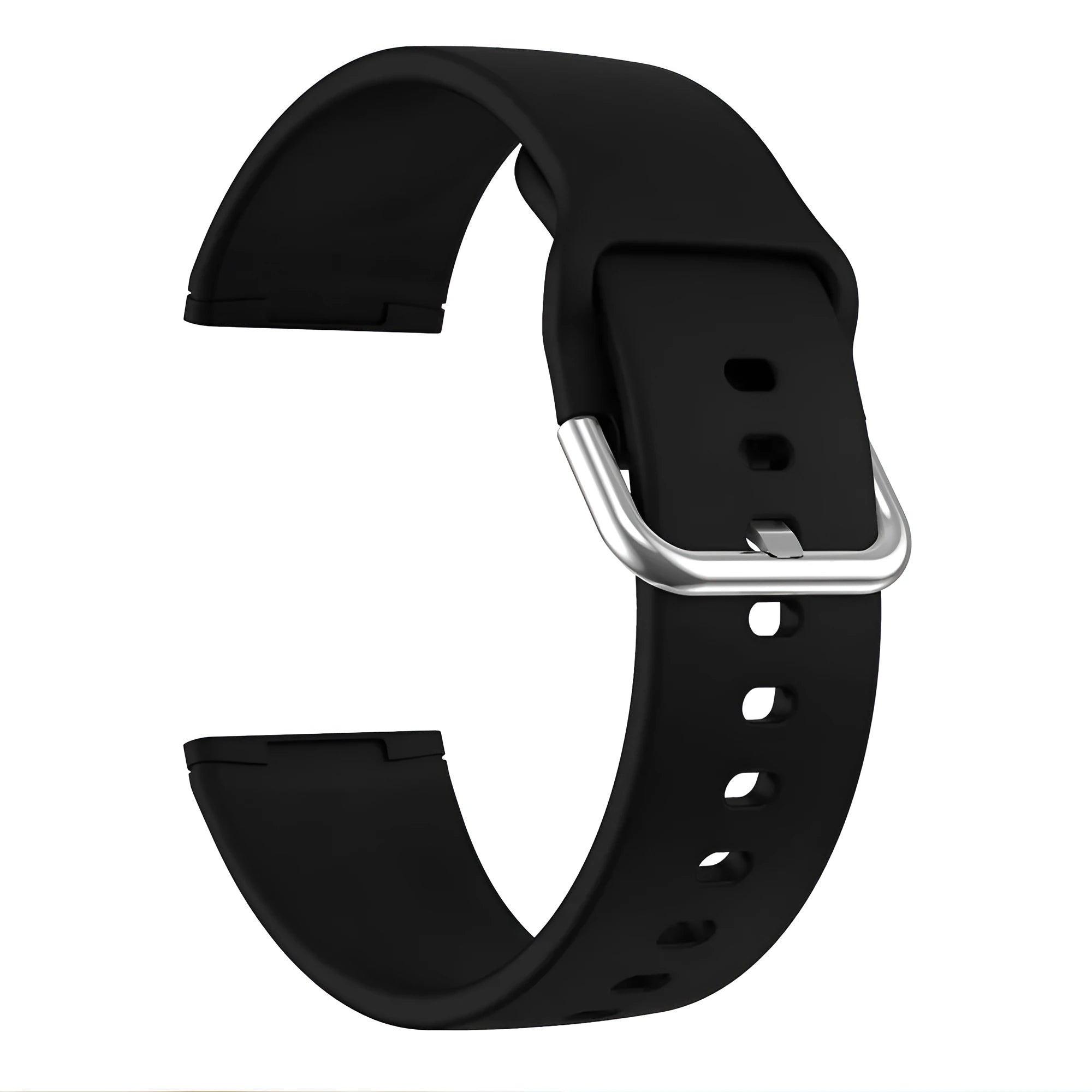 Fitbit Versa 3 Sense 2 replacement silicone strap with silver buckle in multiple colour options